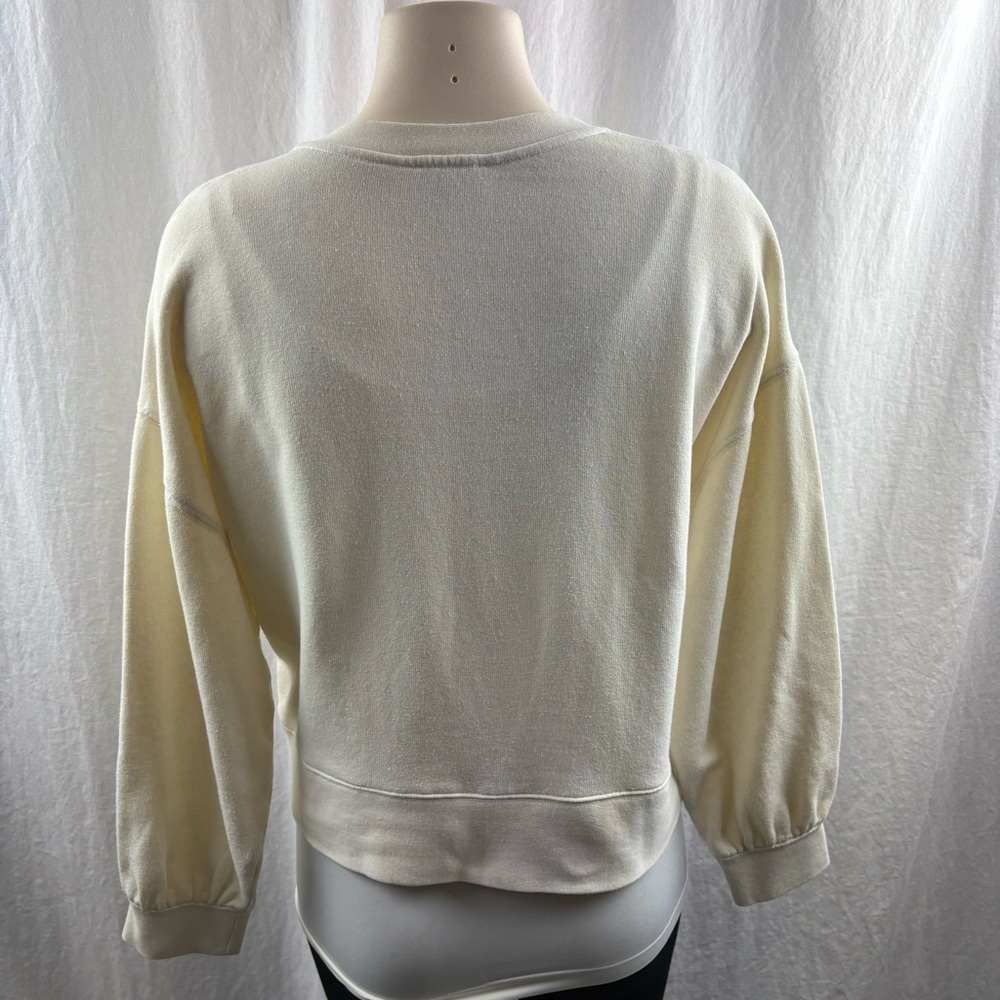 Rails Erin Henley Sweatshirt Ivory Small - Picture 6 of 11
